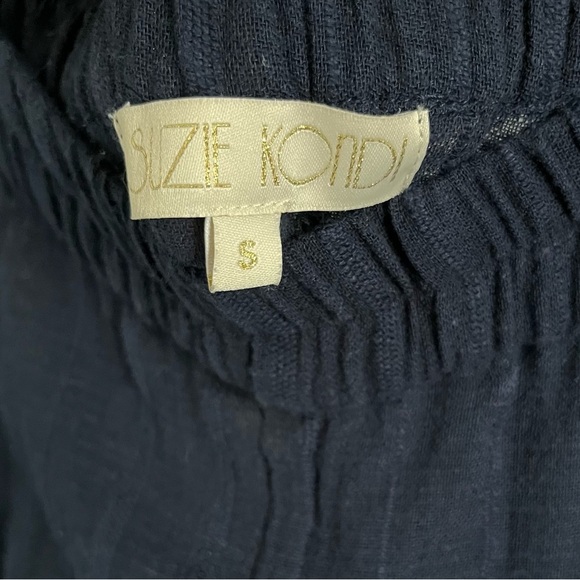 Suzie Kondi The Elira Palazzo Pants in Gauze Navy - Picture 3 of 4